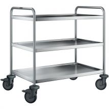Serveerwagen SW 9 x 6-3 met kunststof wielen - Blanco - Blanco