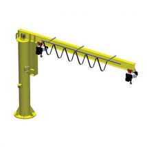 Set kolomzwenkkraan 360° met elektrische takel - hefvermogen 500 kg - Hadef - Hadef