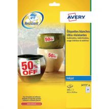 Etiket van polyester - Opdruk met inkjetprinter - Avery