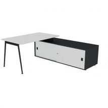 Bureau met schuifdeurkast 140x80 cm - Quadrifoglio - Quadrifoglio