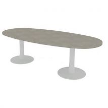Vergadertafel ovaal blad lengte 240 cm 2 poten - Quadrifoglio - Quadrifoglio