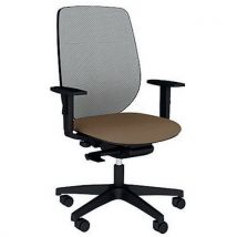 Bureaustoel Okay Bruin Stoelbekleding B01/016 Mesh In Grijs, - Quadrifoglio