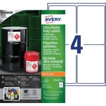 Avery - Printeretiket Ultra Heavy Duty polyethyleen - Voor alle printers
