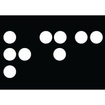 Braille etiketten voor liftknoppen