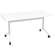 Vergadertafel 140x70x73 Pop-up - Wit/wit, - Quadrifoglio