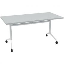 Vergadertafel 140x70x73 Pop-up - Grijs/wit, - Quadrifoglio