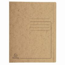 Map Met Glijder Glanskarton 355g A4 Tabac, - Exacompta