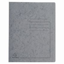 Map Met Glijder Glanskarton 355g A4 Grijs, - Exacompta