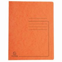 Map Met Glijder Glanskarton 355g A4 Oranje, - Exacompta