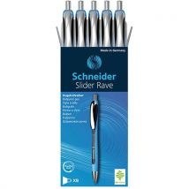 Balpen - Slider Rave Xb - Blauw/zwart - 5 Stuks - Schneider, - Schneider