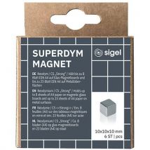 Magneet voor glasbord - 10 mm - 6 stuks - Strong - C5 - Sigel - Sigel