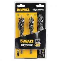 Houtspiraalboor 3 Dlg Tri-flute Extreme - Diam. 16,20,25 Mm, - Dewalt