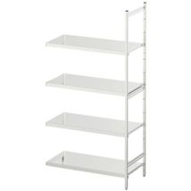 Hupfer - Medische stelling Norme 5 - RVS, 2000x500x1400mm, 4 dichte legborden, 125kg/legbord, 600kg totaal