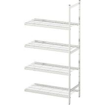 Hupfer - Medische stelling Norme 5 - Aanbouw, RVS, 1800x500x1400mm, 4 roosters, 100kg/legbord