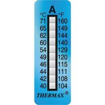 Temperatuur indicatorstrips - Thermax 10 temperaturen - Brand