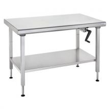 Werktafel centraal ergonomisch in hoogte verstelbaar met legplank - Tournus Equipement
