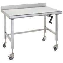 Werktafel Ergo Op Wielen Met Wand Hoogte Verstelbaar 70x160, - Tournus Equipement