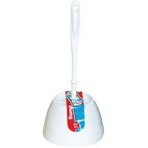 Wc-borstel Met Houder Pvc Wit,
