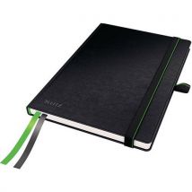 Notitieboek Compleet Met Harde Kaft A5 Gelijnd Zwart, - Leitz