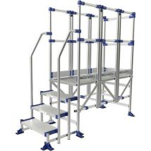Meca Modul Platform 4 Treden B 1,5m - 3 Reling. - 2 Oprijpl., - Tubesca-Comabi