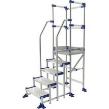 Aluminium platform Meca Modul - 3 relingen, 2 oprijplaten - Tubesca-Comabi - Tubesca-Comabi