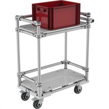 Aluminium Wagen Met Opstaande Randen 740x400x910 Mm - 350 Kg, - Trilogiq