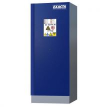 Hoge blauwe veiligheidskasten voor lithium-ionbatterijen, met brandblusser - Exacta