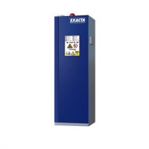 Hoge blauwe veiligheidskast voor lithium-batterijen, met alarmcentrale en brandblusser - Exacta