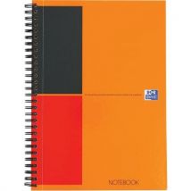 Schrijfblok international spiraal B5 160p 80g gelinieerd 6 mm - Oxford - Brand