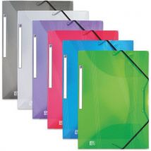 Elastomap Hawai met 3 kleppen A4 Assorti - 4x6 stuks - Oxford - Oxford
