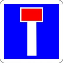 Signaalbord C13a Doodlopende weg - Kelias - Kelias