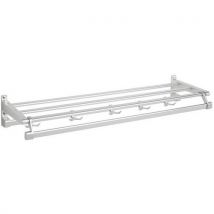 Wandrek Gardelux 1 - haken, kledingstang en legplank - Gardelux - Gardelux By Hermeta
