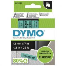 Label Groene Achtergrond, Zwart Schrift 12 Mm Met Ref. 45019, - Dymo