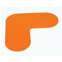 Grondmarkeringstape van pvc - gehoekt 180 x 180 mm - Gergosign - Gergosign