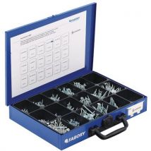 Assortimentsdoos met schroeven met kruiskop Pozidriv met gefreesde kop, voor spaanplaat - 1225 stuks