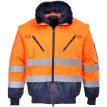 Pilotjack Reflecterend Hi-vis 3-in-1 Pj50 Blauw/oranje Xxl, - Portwest