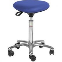 Kruk Alu50, Laag Model, Zitting Tria Imitatieleer Blauw, - Global Professional Seating