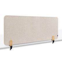 Ele. Akoest. Tussenschot Bureau 60x160cm Beige Zijdegl. Klem, - Legamaster