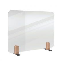 Legamaster - Transparant Bureauscherm - 60x80cm - Acrylglas - Met Houten Steunen