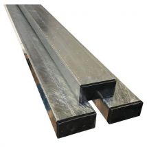 Paal rechthoekig voor signaleringsbord gegalvaniseerd staal 80x40 mm - Handinorme
