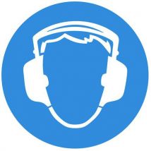 Bord - Gehoorbescherming Verplicht - Systemtext, - Systemtext