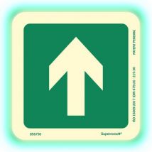 Bord fotoluminescerend - Nooduitgang omhoog - Supernova+ - Systemtext