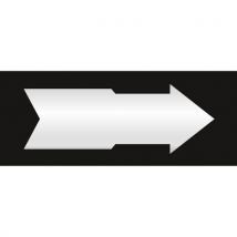 Leidingmarkering Stroomrichtingspijl - Zwart - Systemtext, - Systemtext
