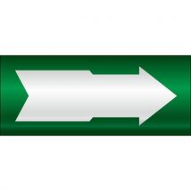Leidingmarkering Stroomrichtingspijl - Groen - Systemtext, - Systemtext