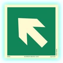 Bord fotoluminescerend - Diagonale pijl - Supernova+ - Systemtext