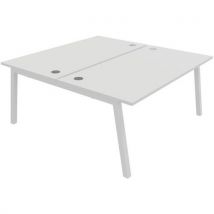 Recht duobureau met werkplekken tegenover elkaar - Buronomic - Buronomic