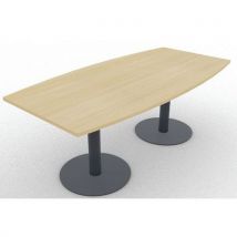 Tonvormige tafel B 200xD 100 cm op 2 centrale ronde poten Eloise - Eol - EOL