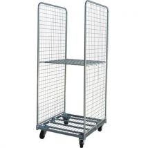 Rolcontainer 2-zijdig gaas 50x50 mm - 1 legbord - 400 kg - Italiana Contenitori