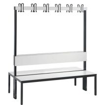 Bank Basic Plus, 2-zijdig, Kapstok En Rugleuning Wit L 1500, - CP