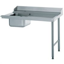 Aanvoertafel Zonder Gat - Links Aansluiting 1100 Mm, - Tournus Equipement